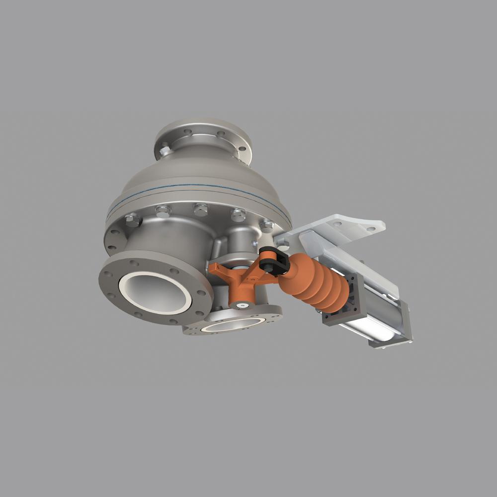 Ceramic Lined Slurry Valves with Pneumatic Actuator  Unicast Wear Parts